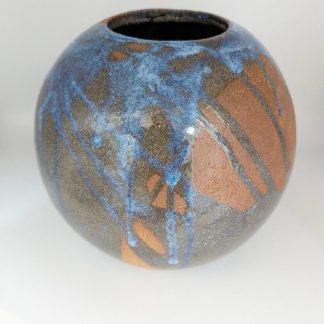 Blue Pour Moon Vase